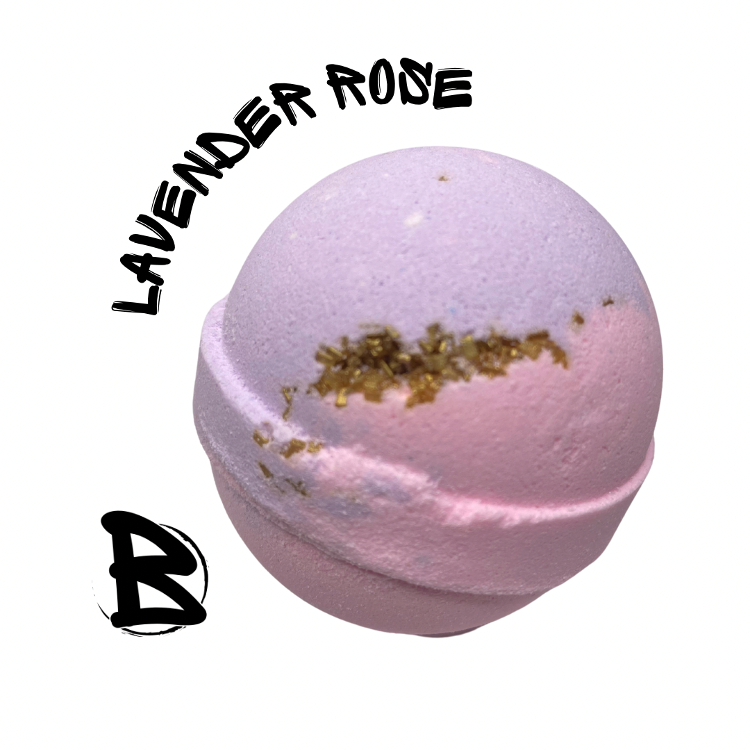 Lavender Rose Large Bath Bomb 6oz