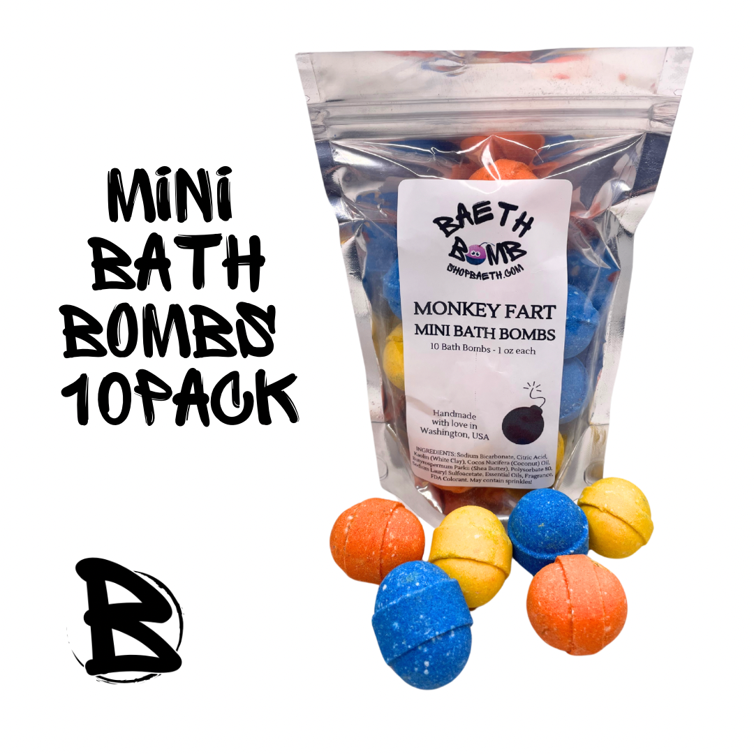 Monkey Farts Mini Bath Bomb 10 pack