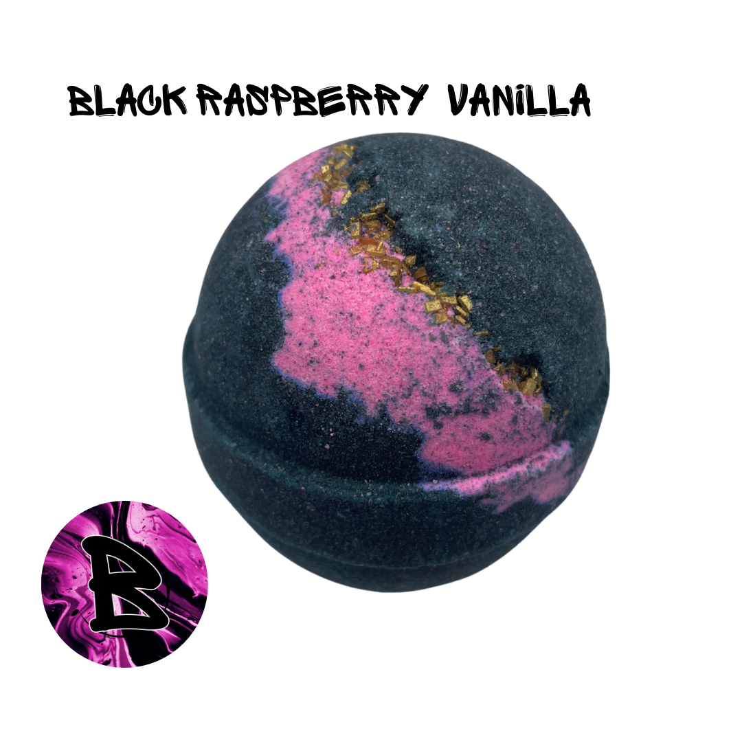 Black Raspberry Vanilla Large Bath Bomb 6oz