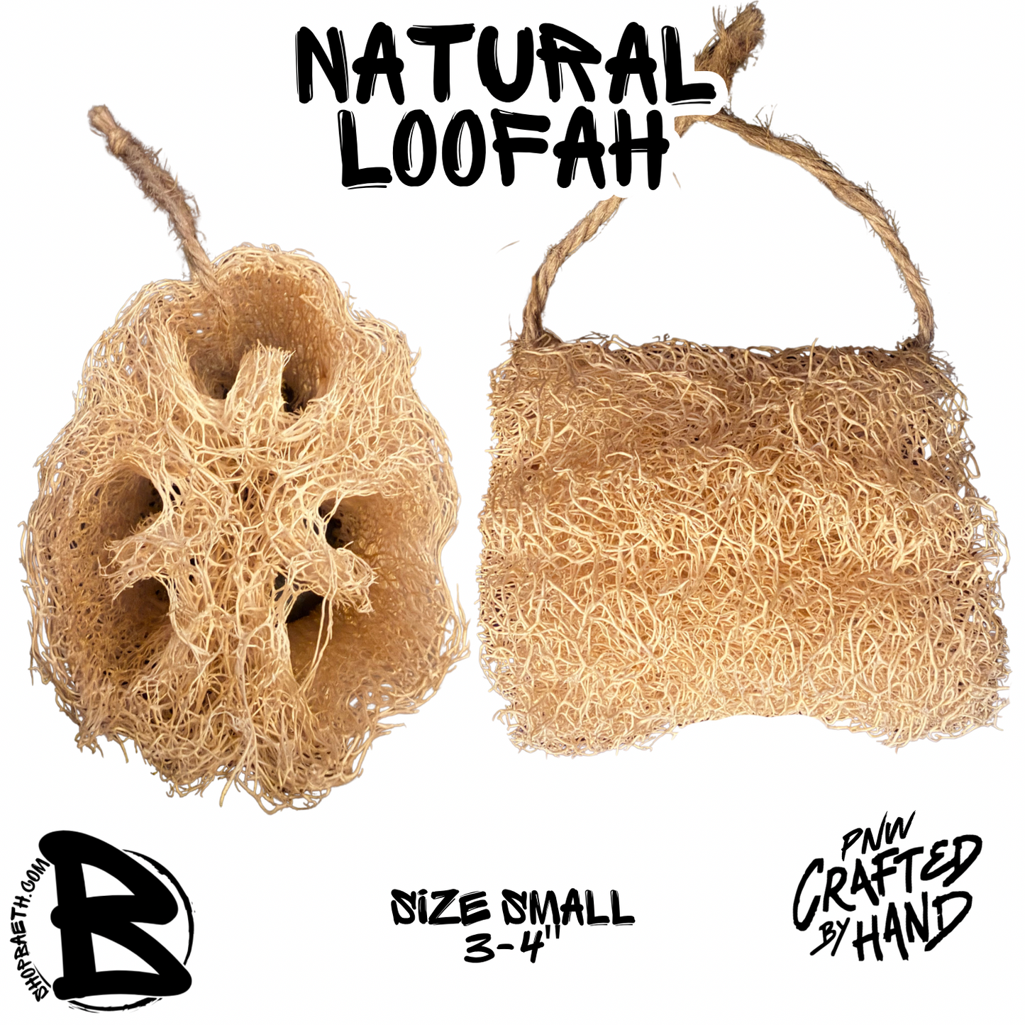 Natutal Loofah small 3-4"