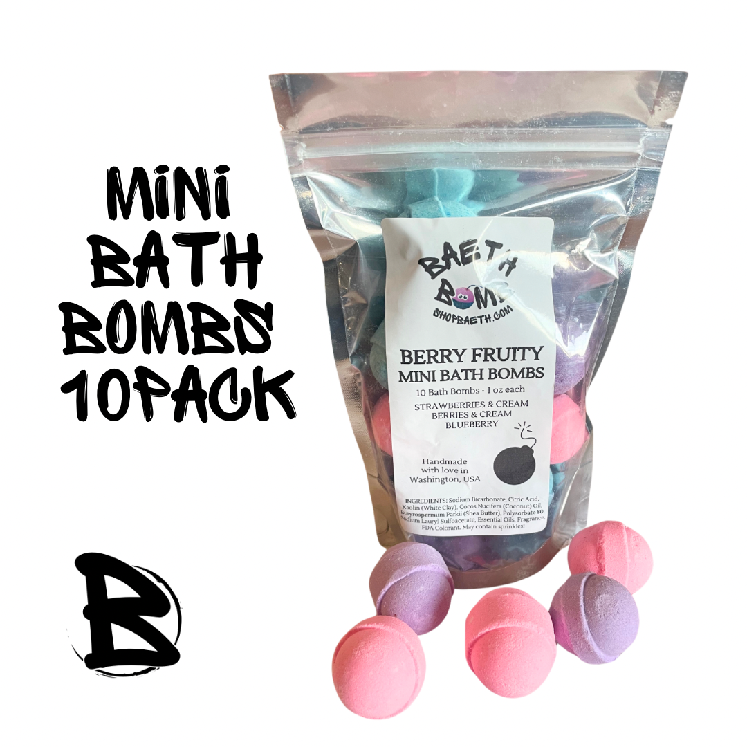 Berry Fruity Mini Bath Bomb 10 pack