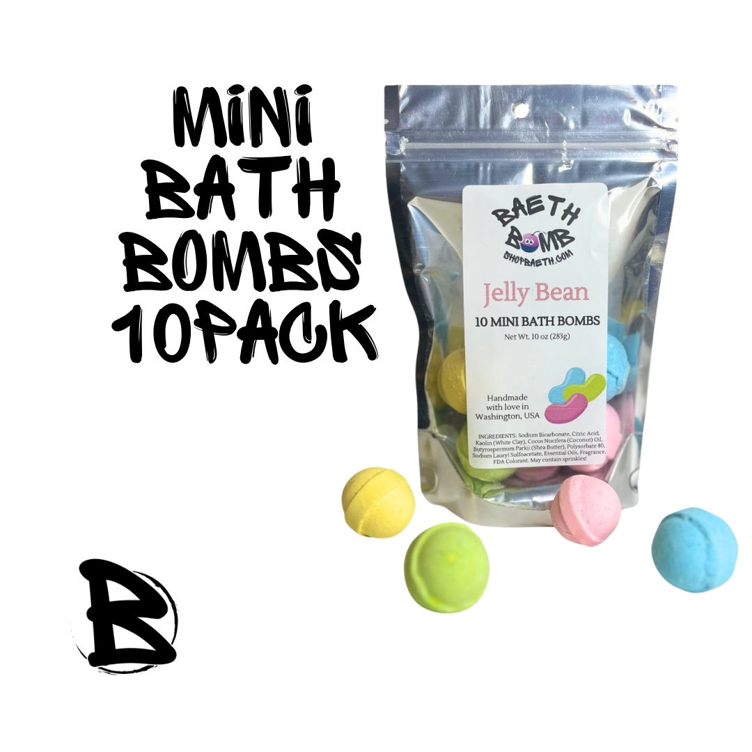 Jelly Bean Mini Bath Bomb 10 pack