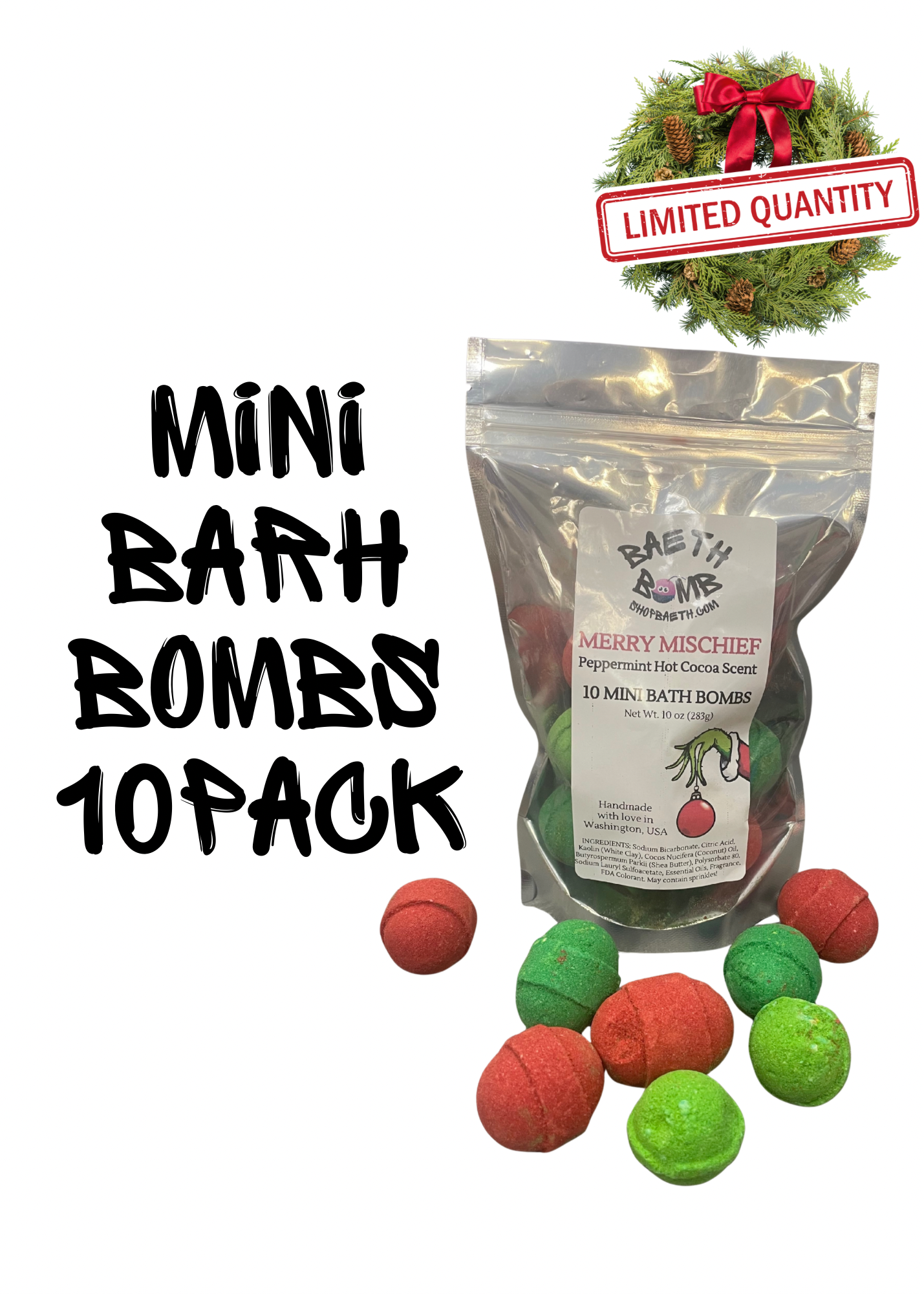 Merry Mischief Mini Bath Bomb 10 pack