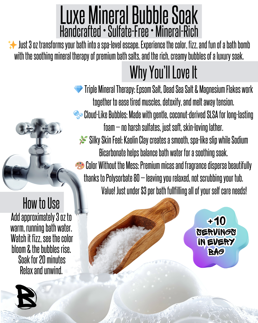 Lavender Luxury Luxe Mineral Bubble Soak