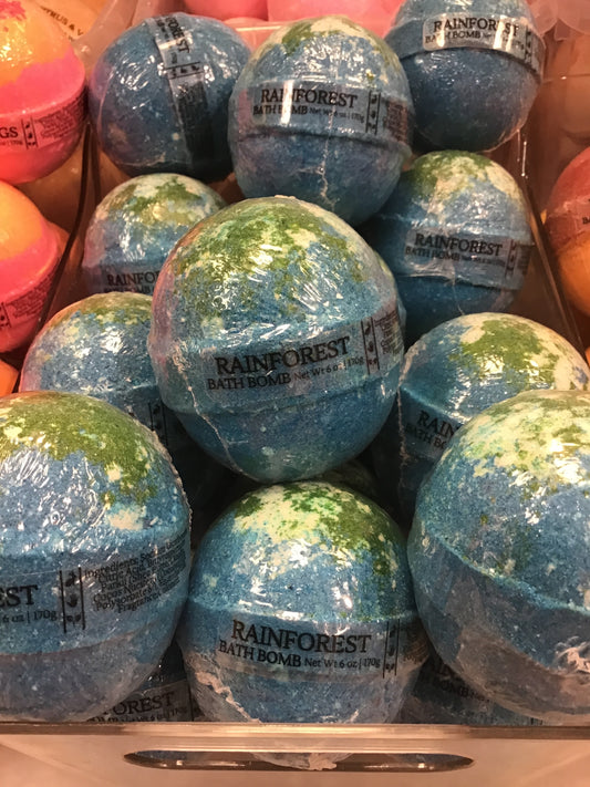 Rainforest large 6oz bath bomb