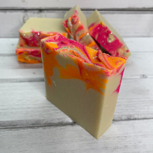 Strawberry Peach Soap Single Bar Natural Artisan soap