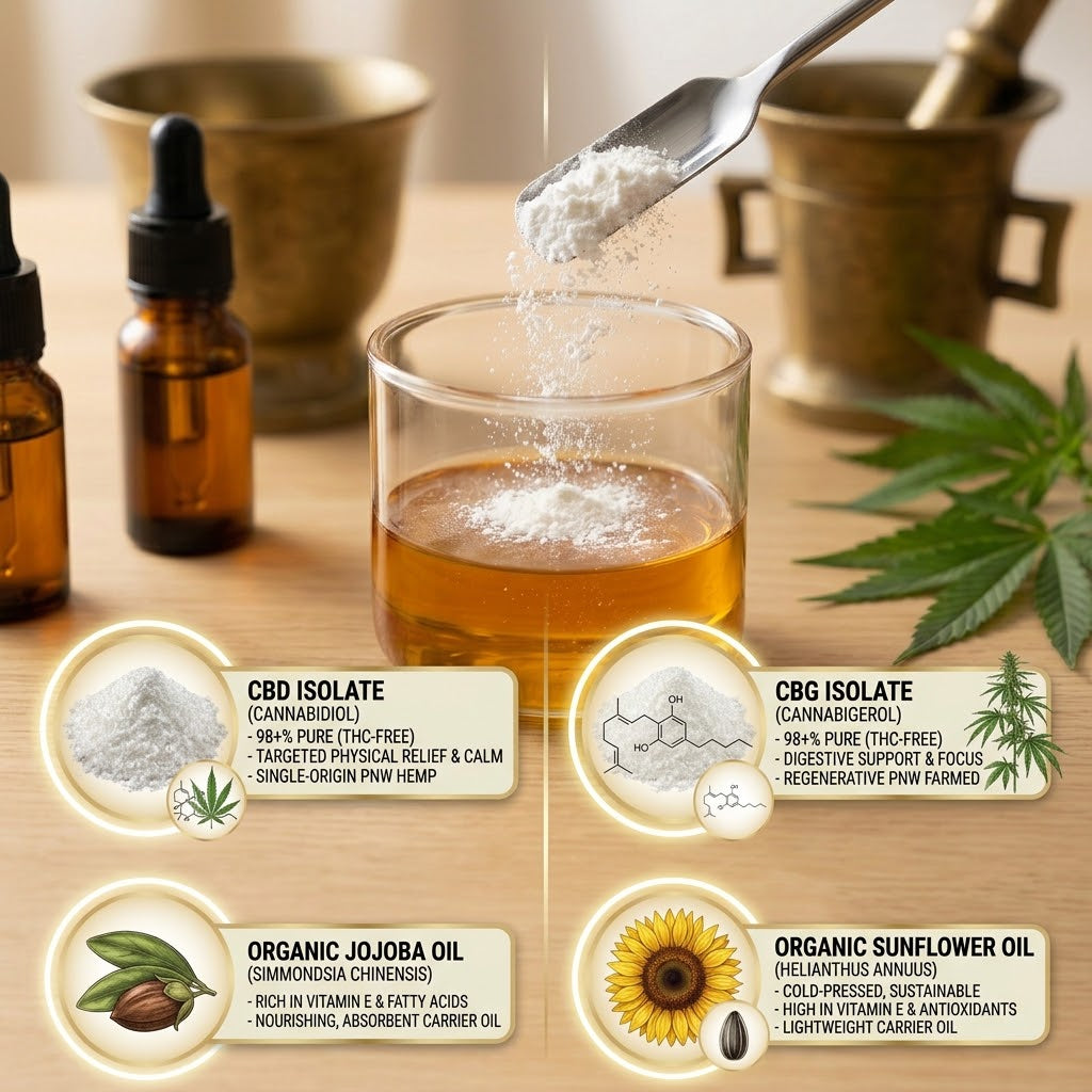 Infuse Recovery Body Oil 30mL Glass Bottle| 2000mg CBD CBG
