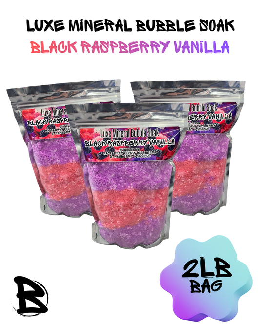 Black Raspberry Vanilla Luxe Mineral Bubble Soak 32 oz