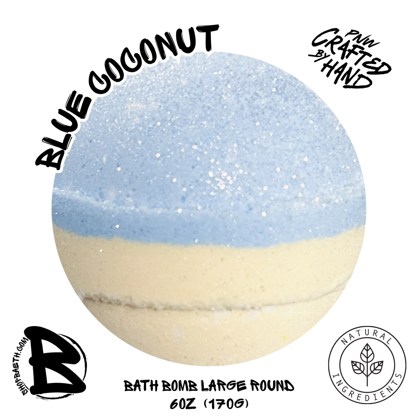 Blue Coconut Large Bath Bomb 6oz