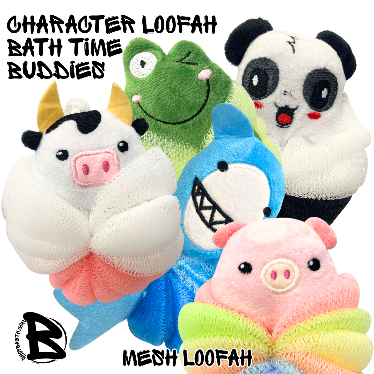 Bath Time Buddies Mesh Loofah