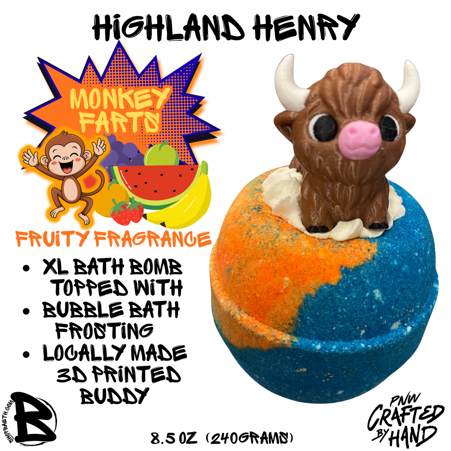 Highland Henry Cow Bubble Bath Bomb