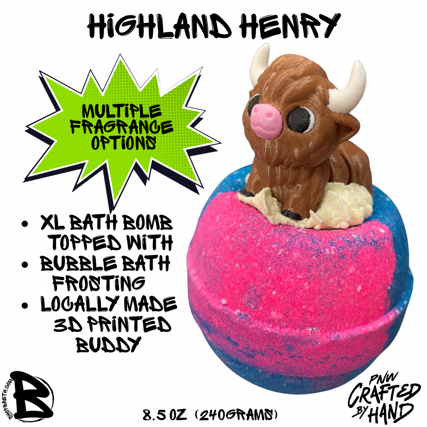 Highland Henry Cow Bubble Bath Bomb