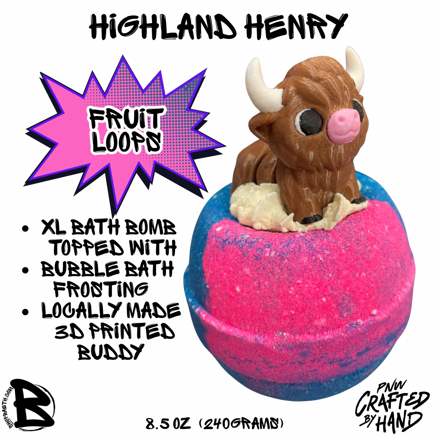 Highland Henry Cow Bubble Bath Bomb