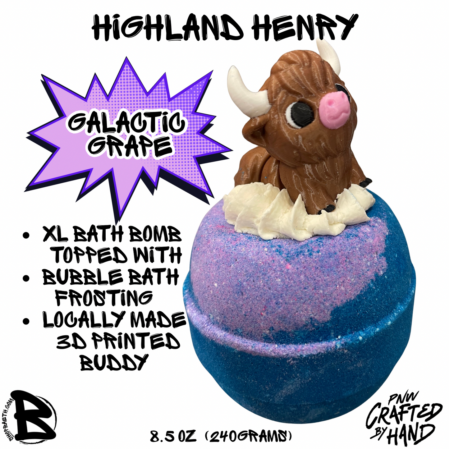 Highland Henry Cow Bubble Bath Bomb