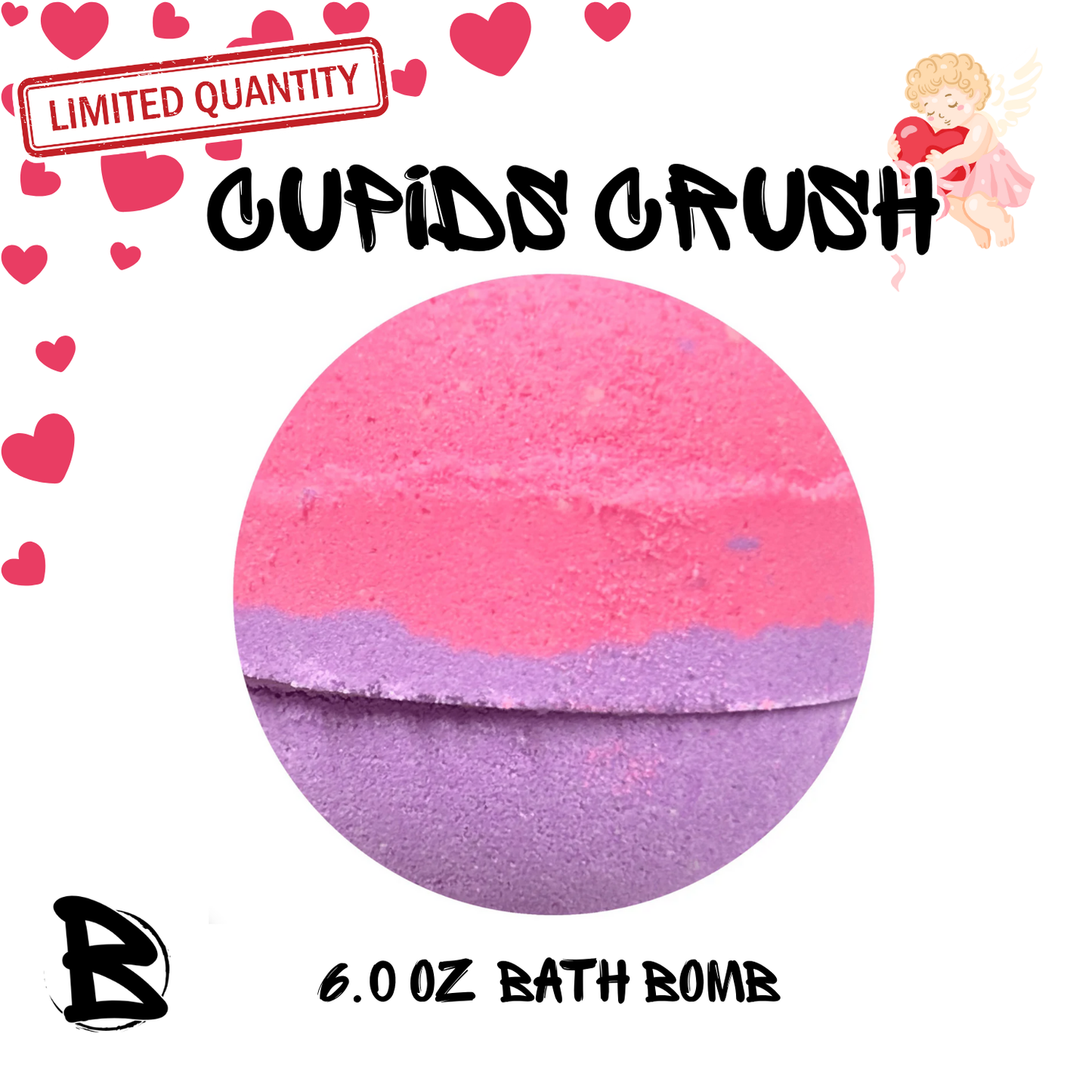 Cupids Crush Bath Bomb Round 6oz  Sweetheart Collection