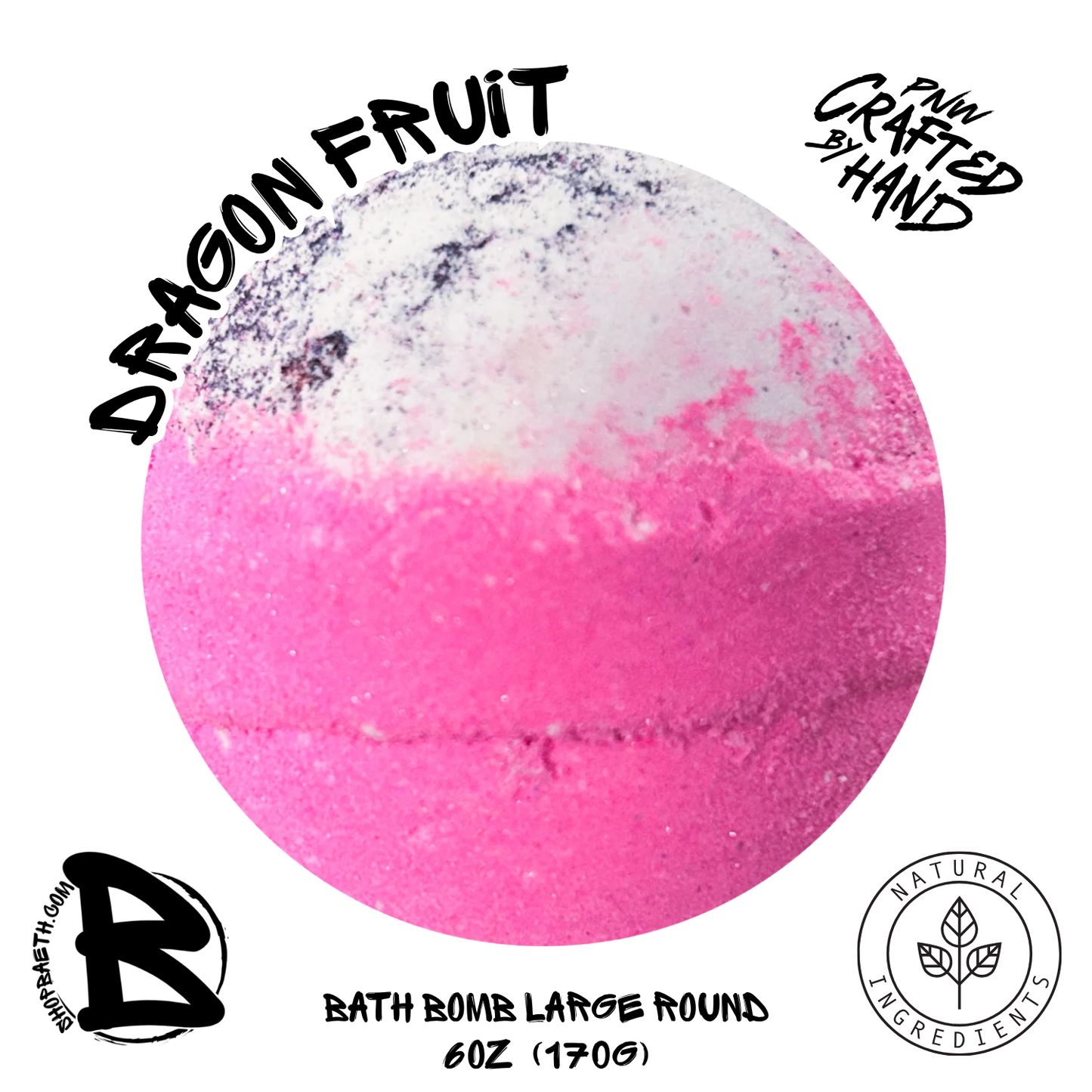 Dragon Fruit Large Bath Bomb 6oz