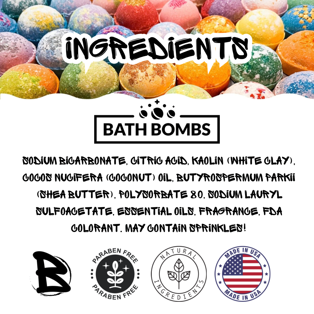 Rainbow Sherbet large 6oz bath bomb
