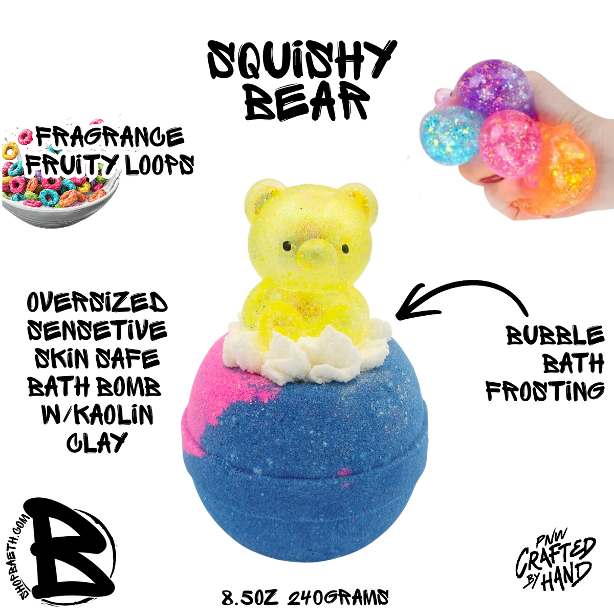 Squishy Bear Bubble Bath Bomb