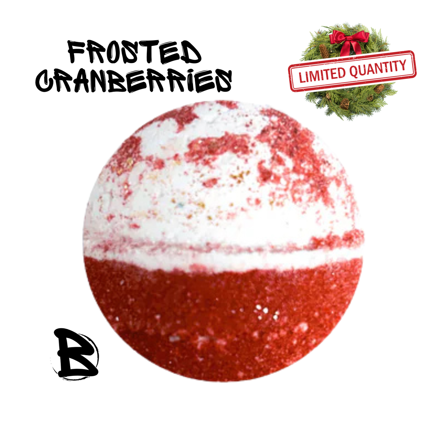 Frosted Cranberries Large Bath Bomb 6oz