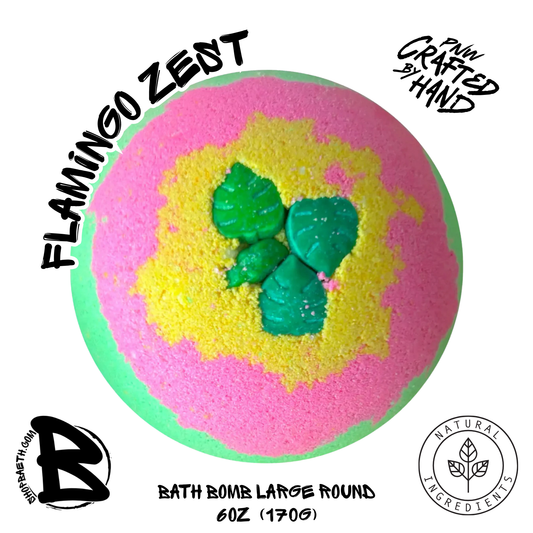 Flamingo Zest Large Bath Bomb 6oz