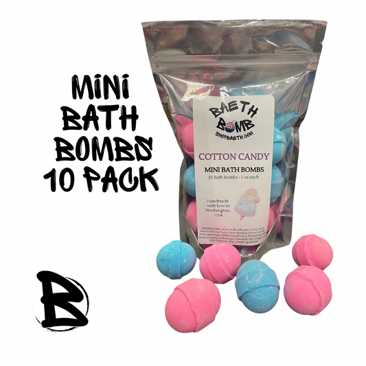 Cotton Candy Mini Bath Bomb 10 pack