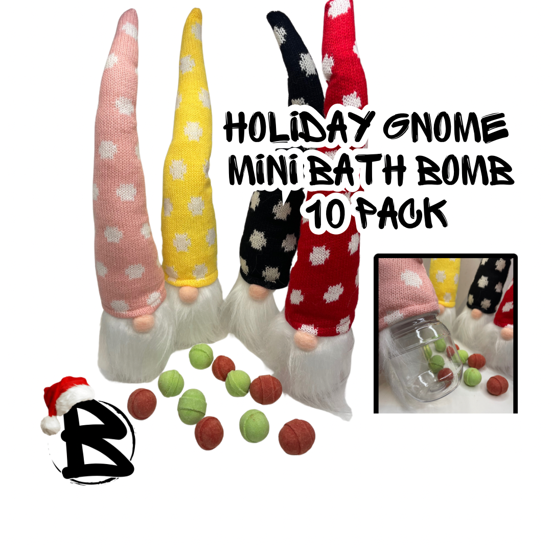 Holiday Gnome Mini Bath Bomb 10 pack