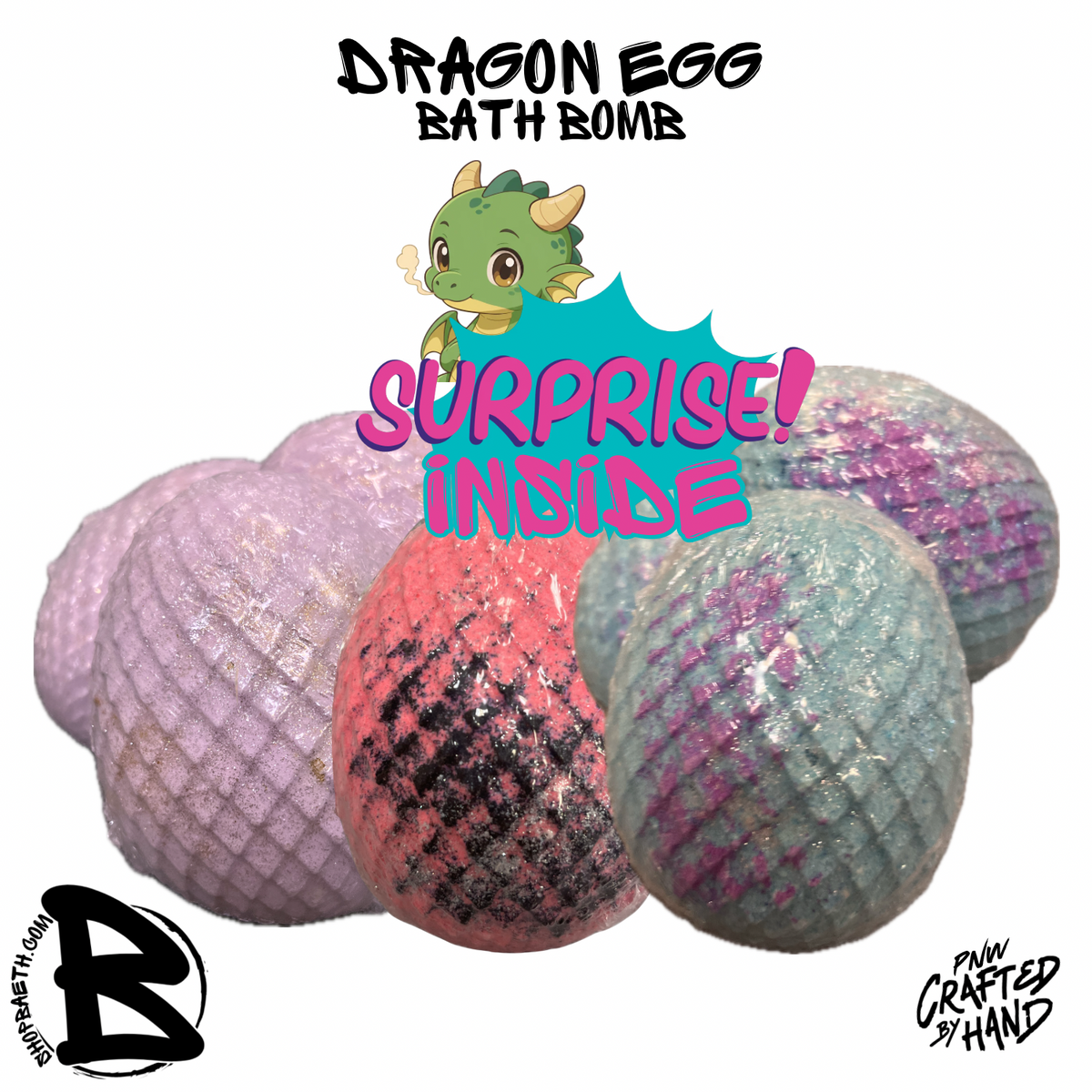 Dragon egg Surprise Inside Bath Bomb