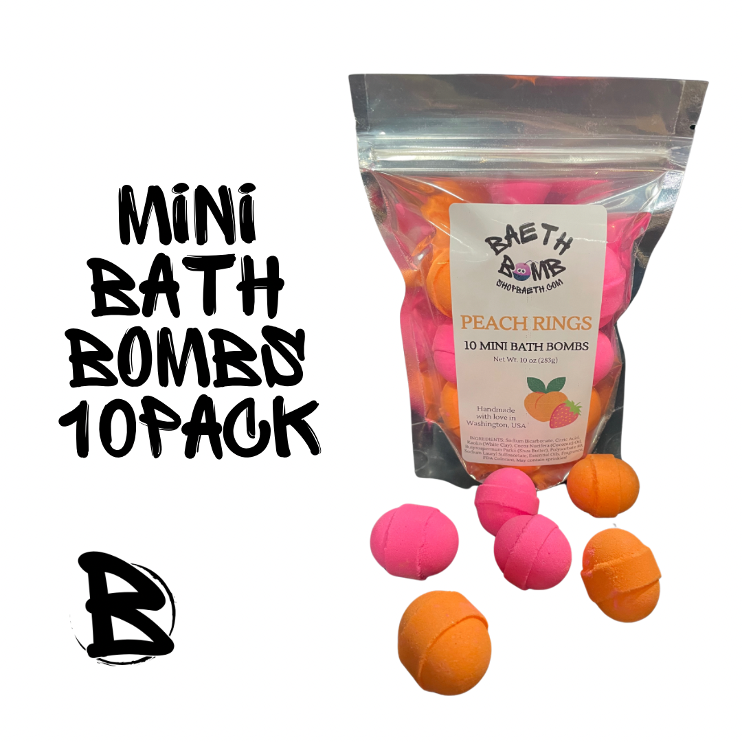 Peach Rings Mini Bath Bomb 10 pack