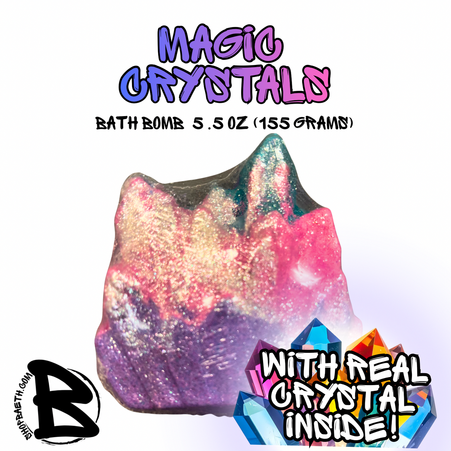 Magic Crystal Surprise Inside Bath Bomb 5.5 oz