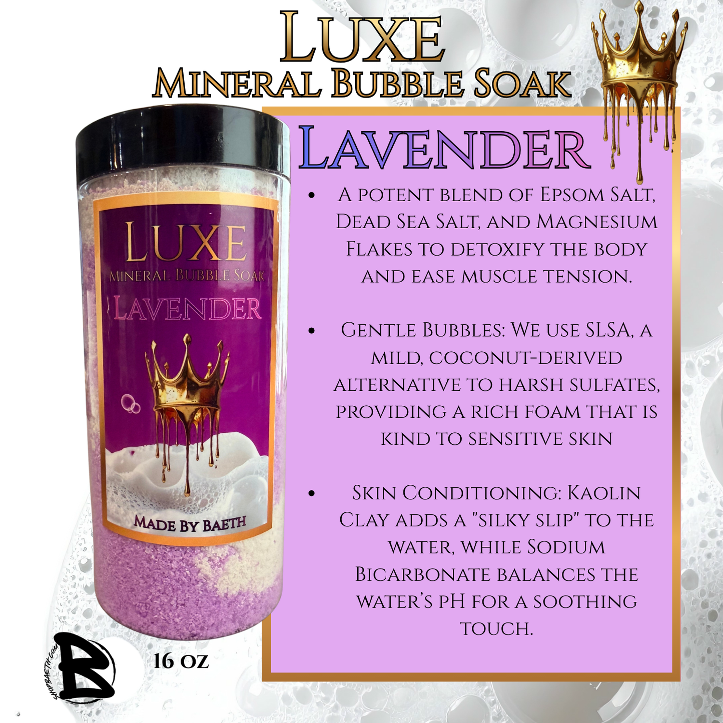 Lavender Luxe Mineral Bubble Soak