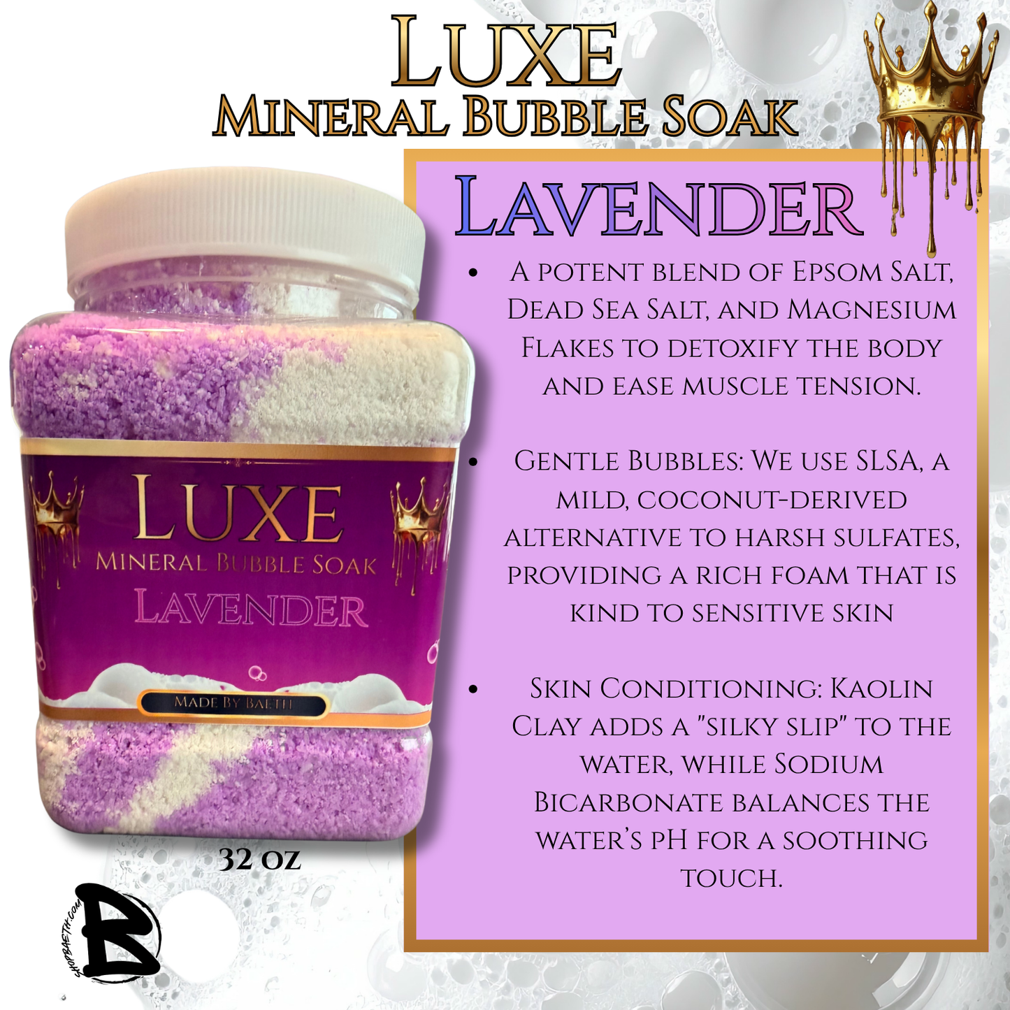 Lavender Luxe Mineral Bubble Soak