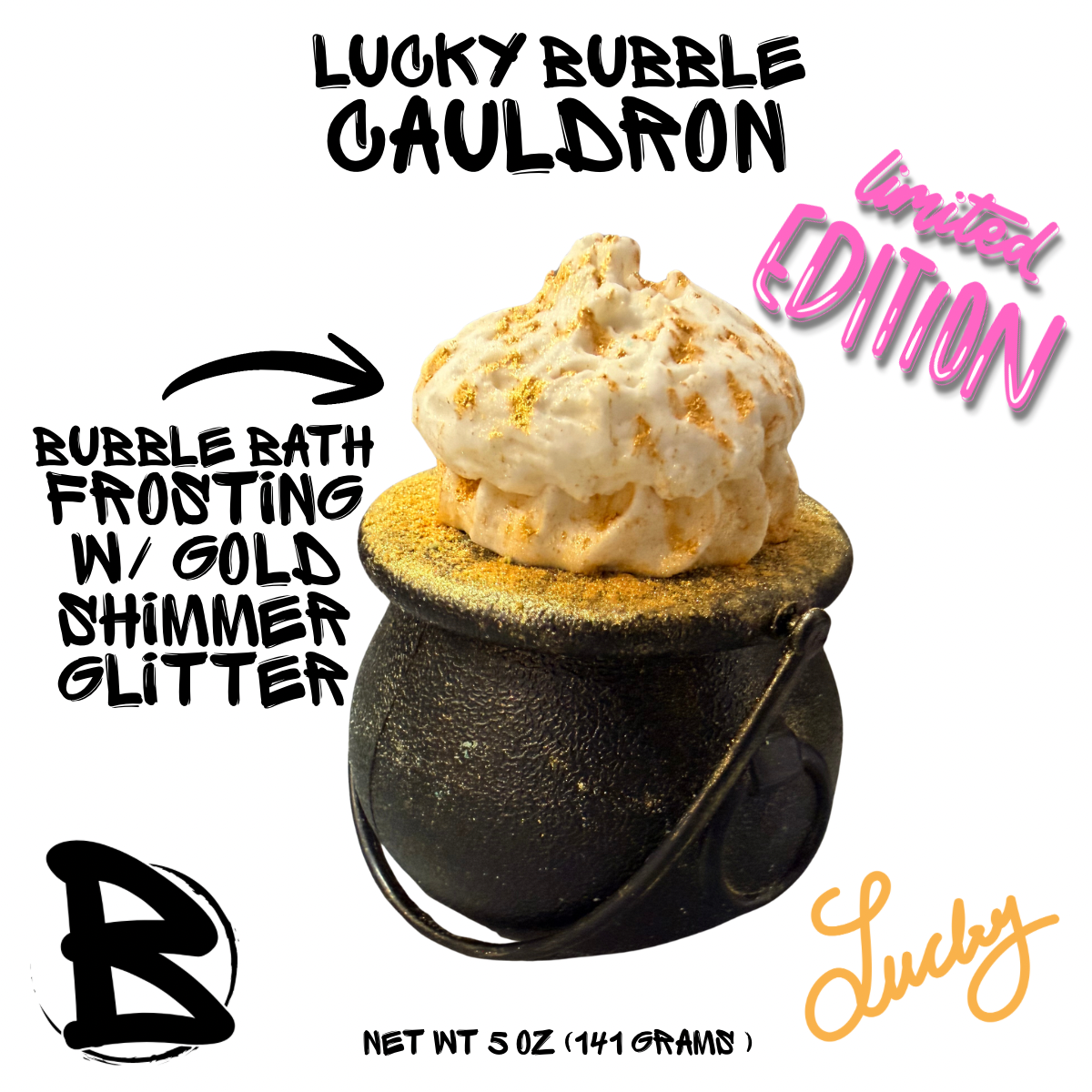 Lucky Cauldron Bubble Bath Bomb 5oz