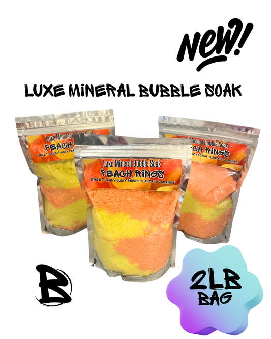 Peach Rings Luxe Mineral Bubble Soak 32 oz
