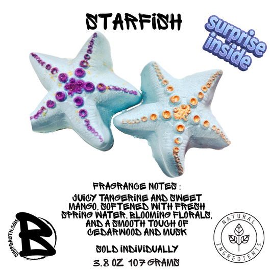 Starfish Surprise Inside Bath Bomb 3.8oz