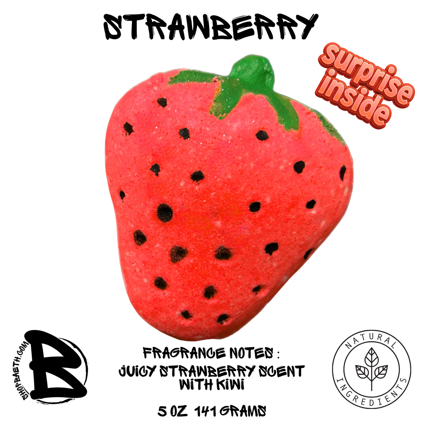 Strawberry Surprise Inside Bath Bomb 5oz