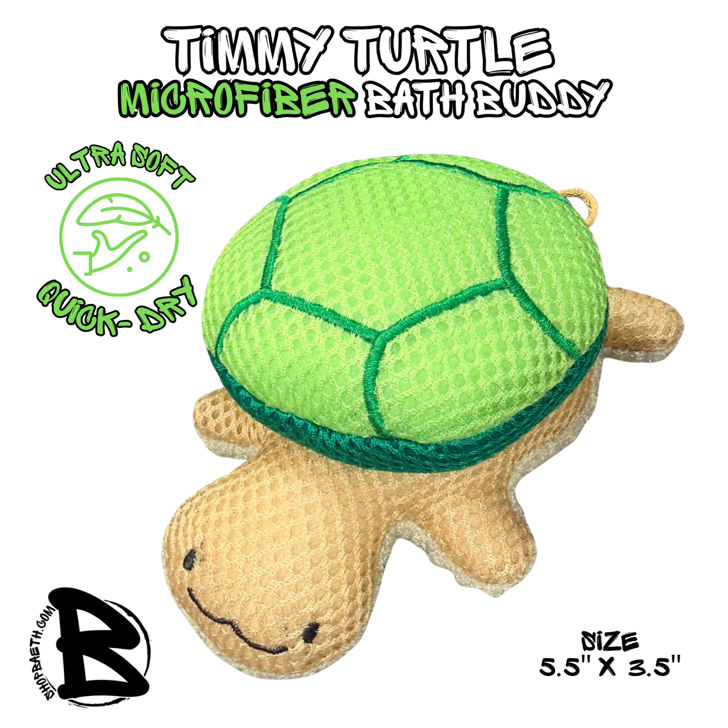 Timmy Turtle Microfiber Gentle Bath Buddy