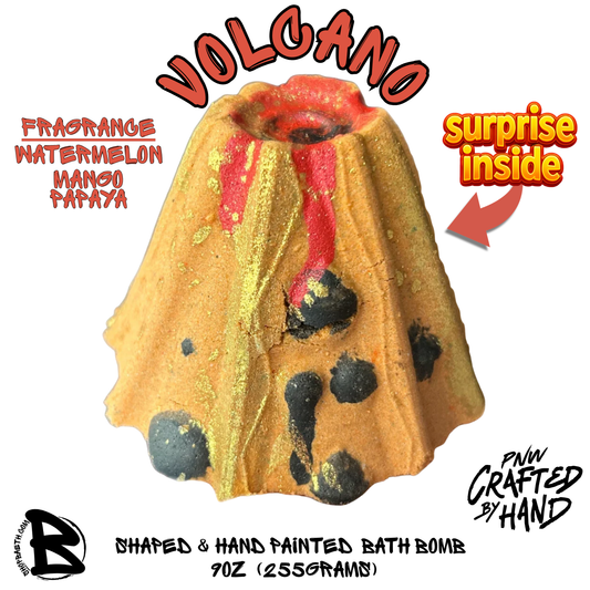 Volcano Surprise Inside Bath Bomb XL 9oz (watermelon, mango, papaya)
