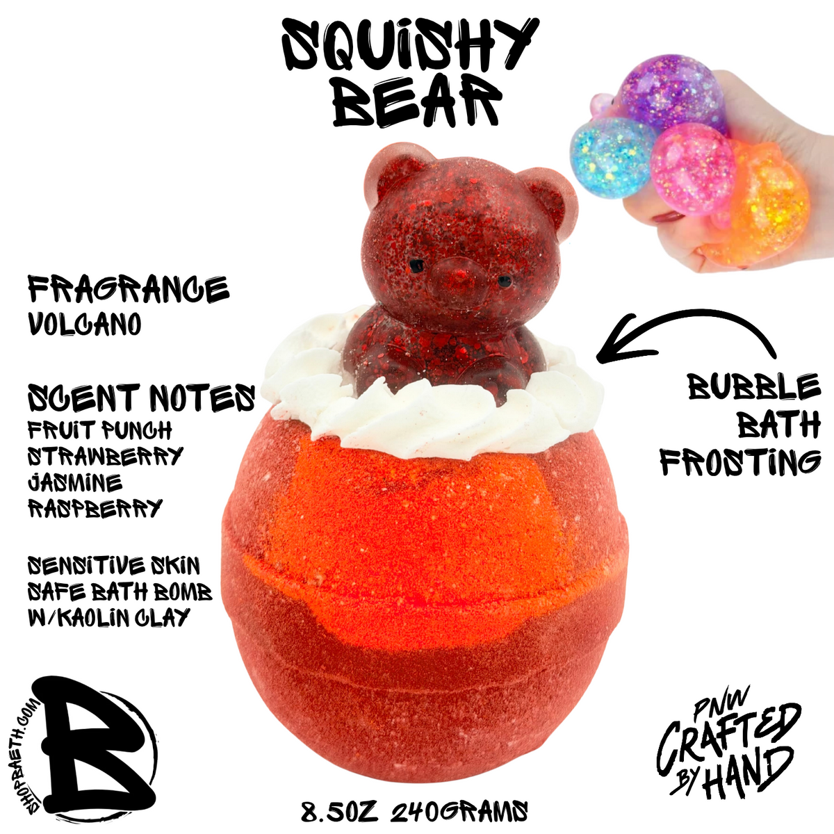 Squishy Bear Bubble Bath Bomb