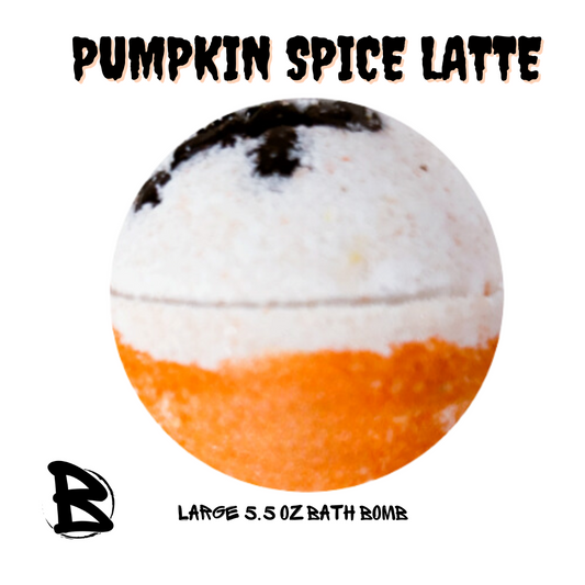 Pumpkin Spice Latte Large Bath Bomb 5.5 oz