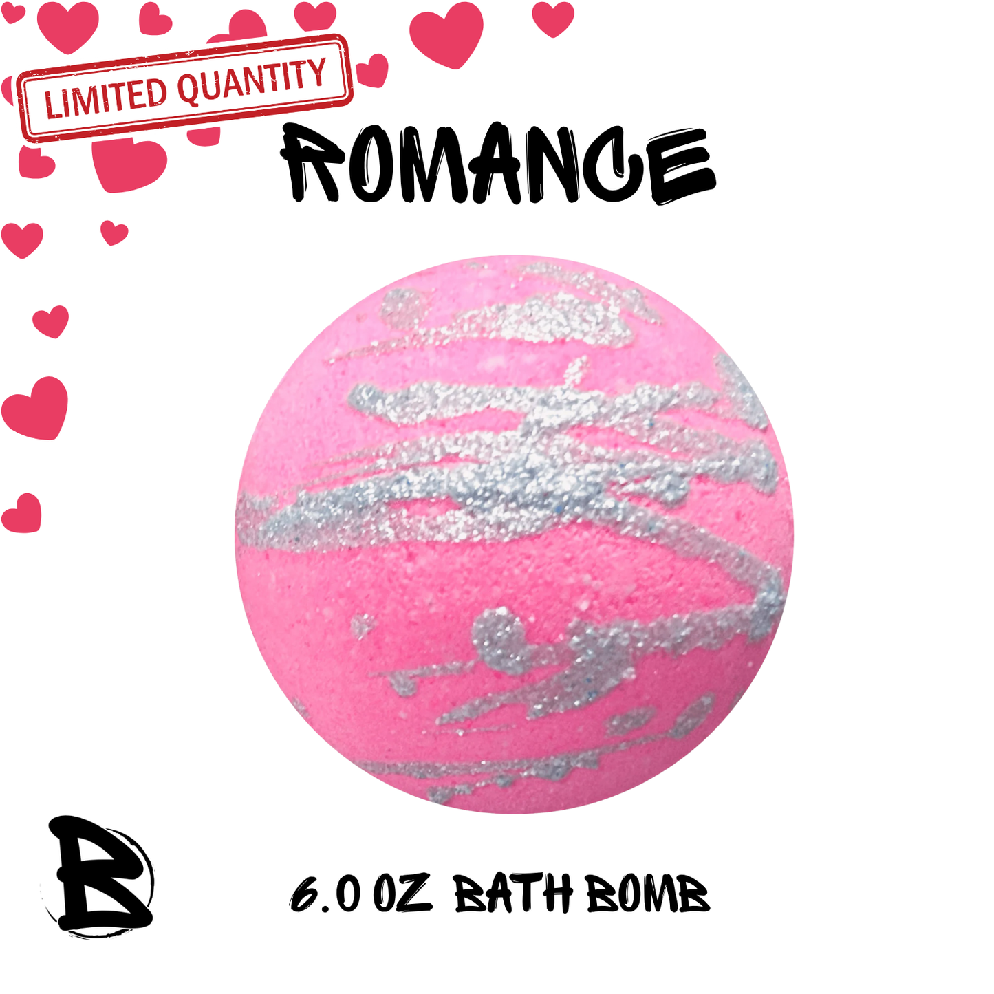 Romance Bath Bomb Round 6oz  Sweetheart Collection