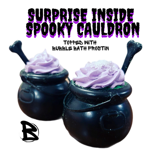 Surprise Inside Spooky bubble bath bomb Cauldron